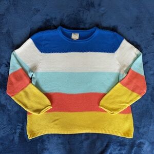 St. John's Bay Multicolor Striped Crewneck Sweater